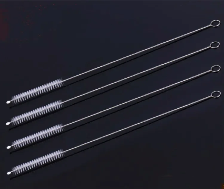 Hot sale Stainless Steel Cleaning Brushes glasses Nylon Straw Cleaners For Drinking Pipe