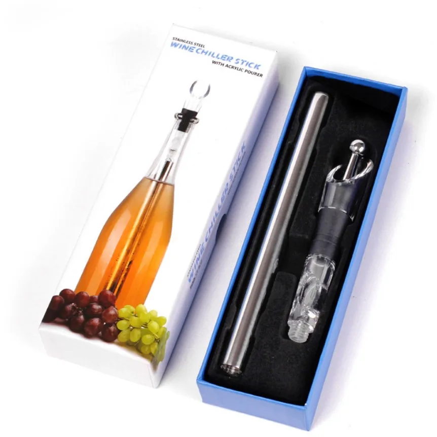 stainless steel 304 wine beer chiller cooling ice stick bottle cooler