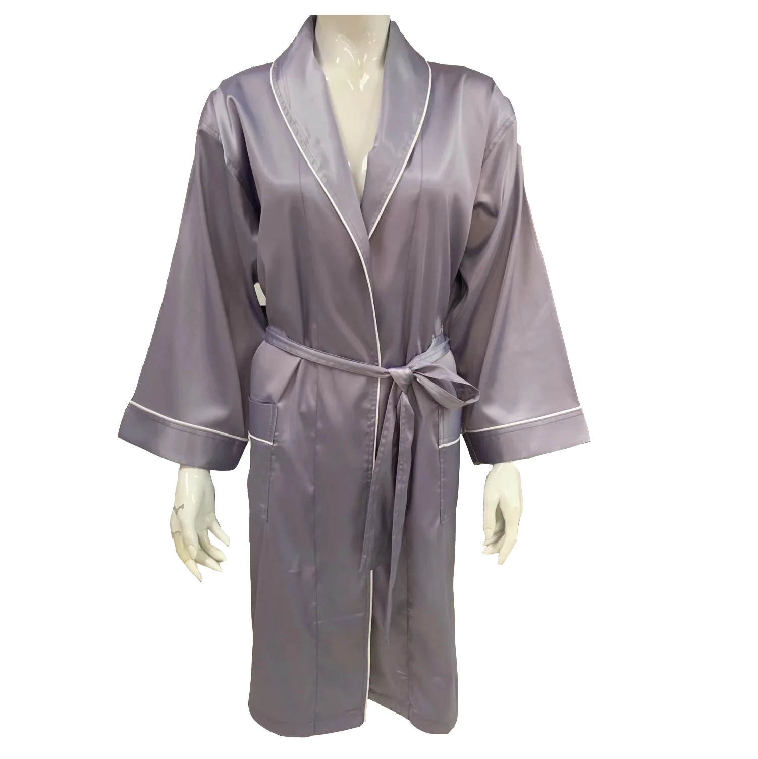 
Wholesale 2020 Summer cool 5 stars Luxury Hotel satin bathrobo silk bathrobe 