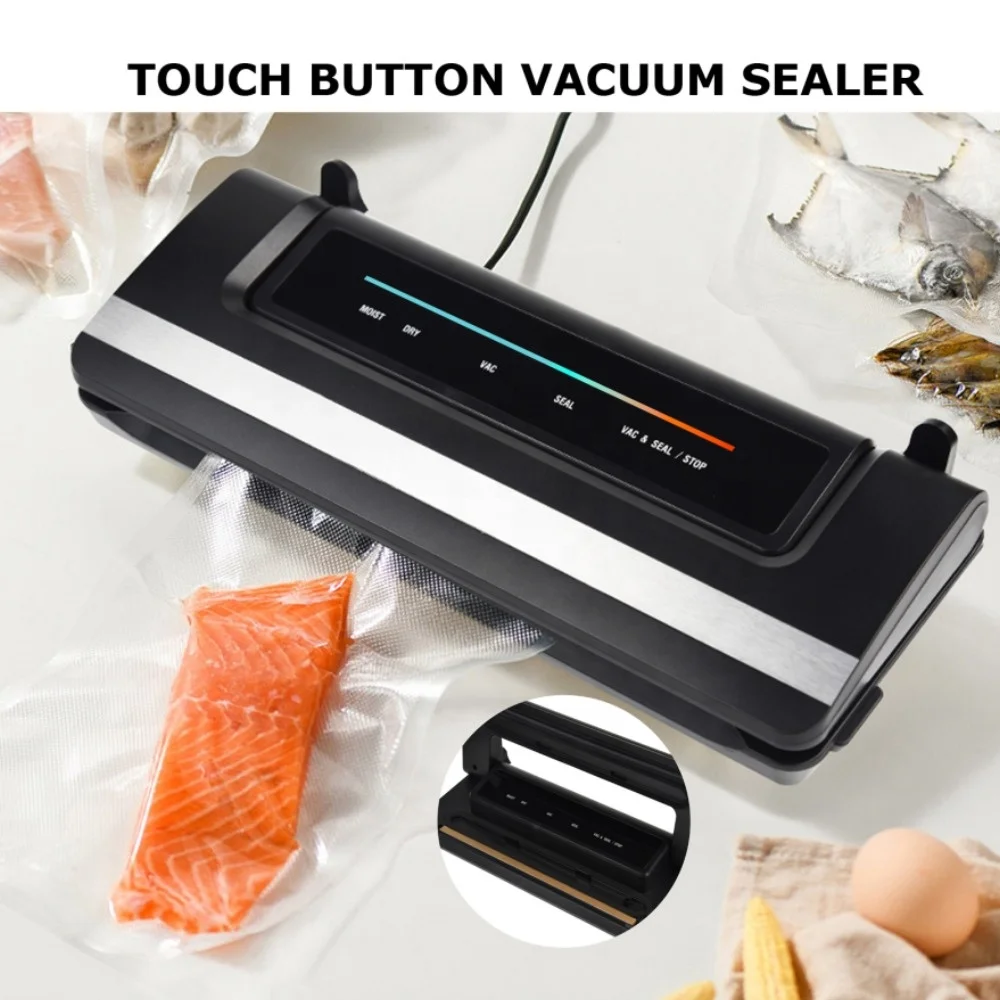 Food Preservation Machine with Touch Screen Space Saving W/ Moist & Dry Food Modes Automatic Food Vacuum Sealer