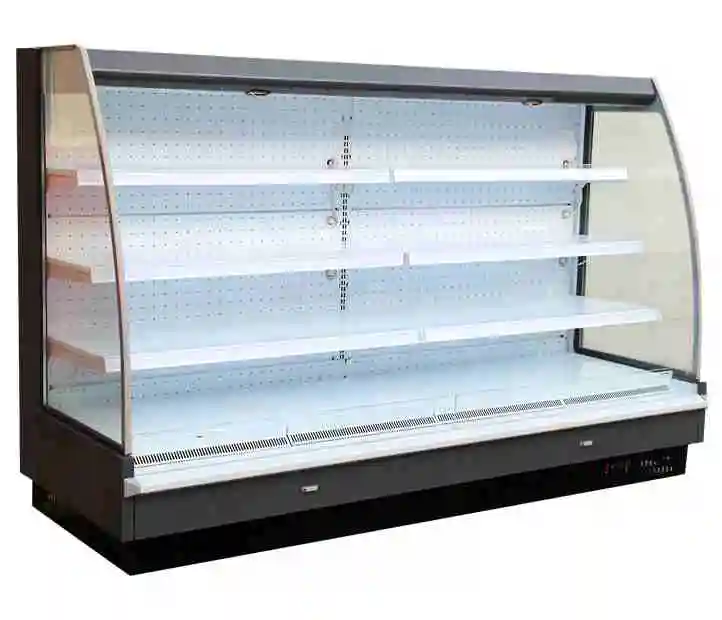 Supermarket Showcase Vertical Chiller Commercial Display Refrigerator For Drinks