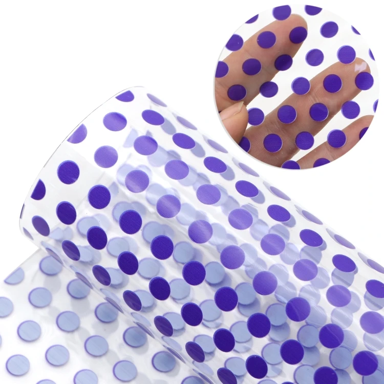 30x120 см в горошек прозрачный ПВХ виниловый рулон кожаной ткани для поделок 1074376