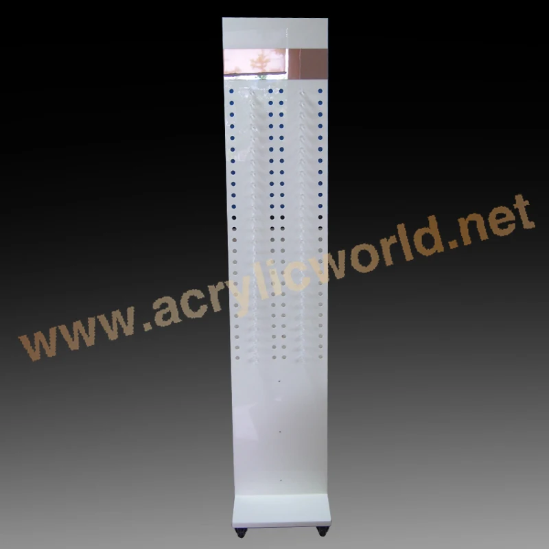Luxury store floor standing Rotating glass display showcase/floor glasses display shelf