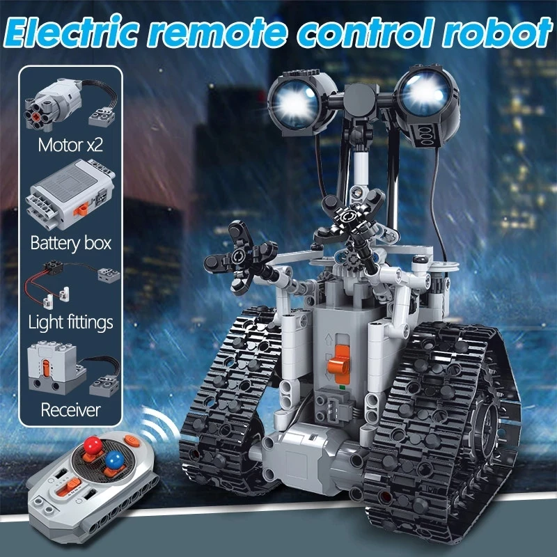 Высокотехнологичные Электронные игрушки WL7112 408 шт. дистанционное управление Интеллектуальный робот наборы «сделай сам» детские развивающие строительные блоки кирпичный