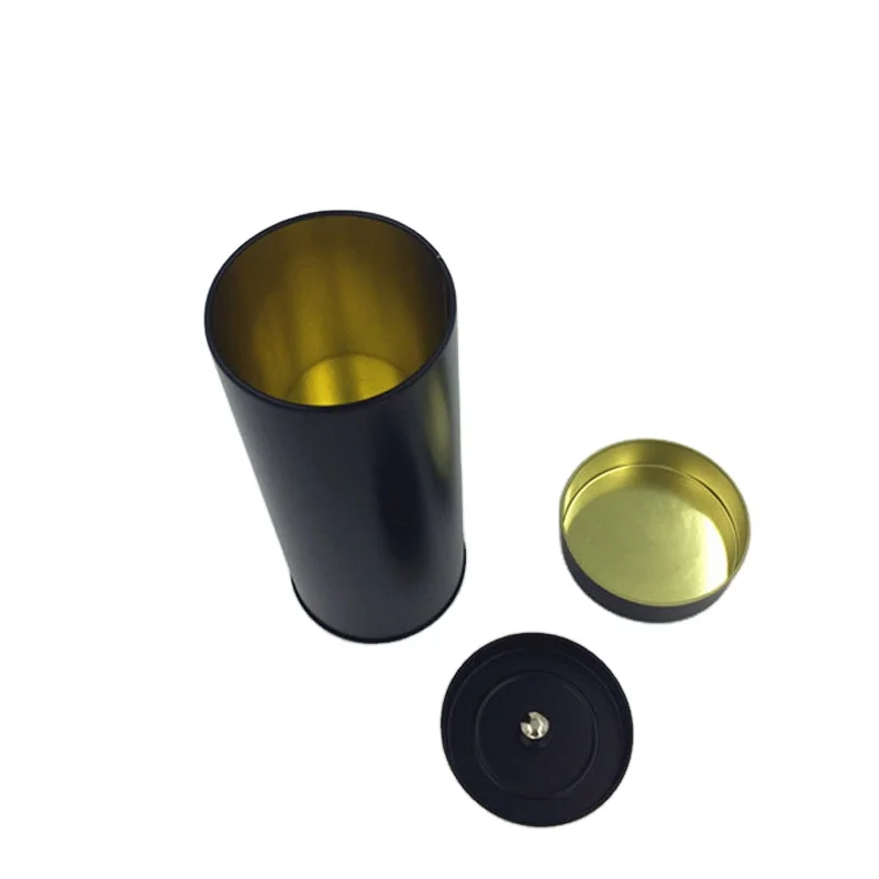 round tin box with inner lid packing box for tea