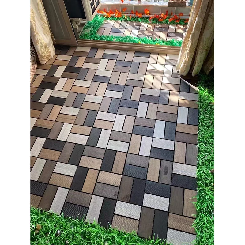 Outdoor Terrace Courtyard Decoration Waterproof Mildew Proof Low Cost Maintenance Environmentally Friendly Wpc Floor