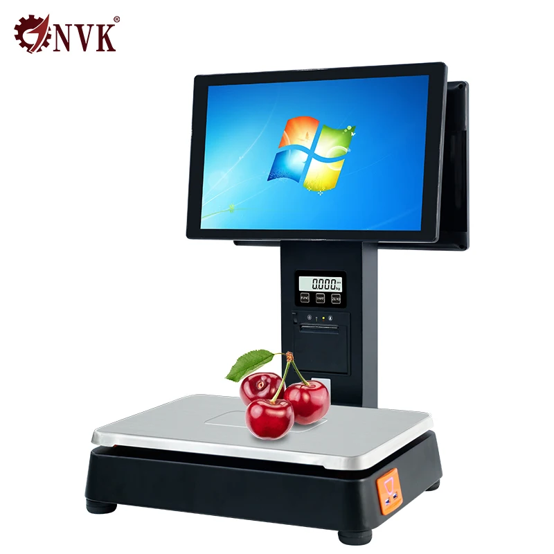 15kg/30 kg Dual Touch Screen Display 15.4 inch POS Systems 2019 Cash Register Scale