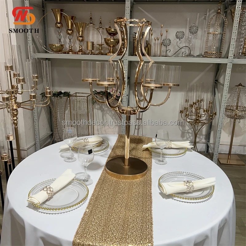 SMOOTH Wedding Props Luxury Led Iron Crystal Chandelier Wedding Decoration Lamp Chandelier Pendant Lights For Weddings