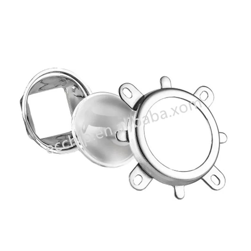 Светоотражатель для объектива, 44 мм, Коллиматор, высокомощная лампа, бусина, оптическое стекло, 60, 90 120 градусов, объектив для светодиодного чипа 20 Вт, 30 Вт, 50 Вт, 100 Вт, Cob