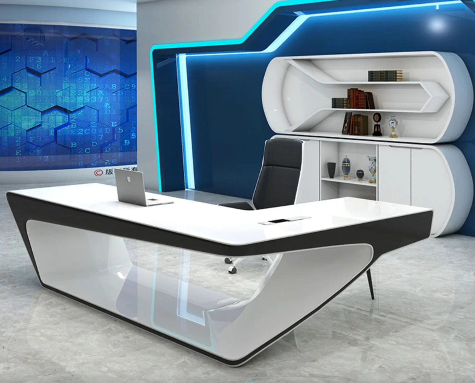YESTONE adjustable height semi circle office table Luxury l shaped office desk executive ceo desk manager table