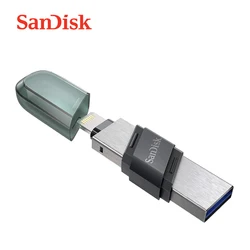 Sandisk Usb Flash Drive IX90N Otg Connector Pen Drive Usb 3.0 Pendrive 32gb 64gb 128gb Mfi For Iphone Ipod Ipad Pink Blue Gray