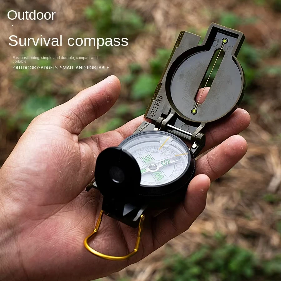 Survival Tactical Compass DC45-2A Easy Carry Plastic Directional Compass Camping Travel Digital Pointer Compass North