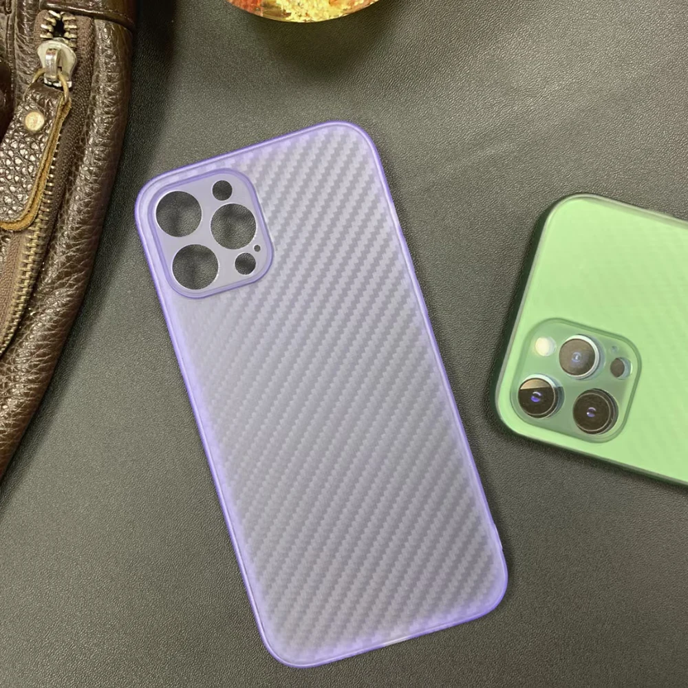 Ультратонкие цветные чехлы из ТПУ для телефонов углеродного волокна всех моделей iPhone
