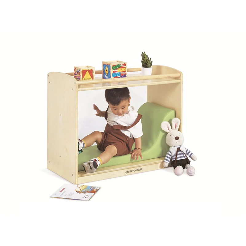 Kids Furniture Sets Bookcase with cushion Adopts high quality wear-resistant PU leather