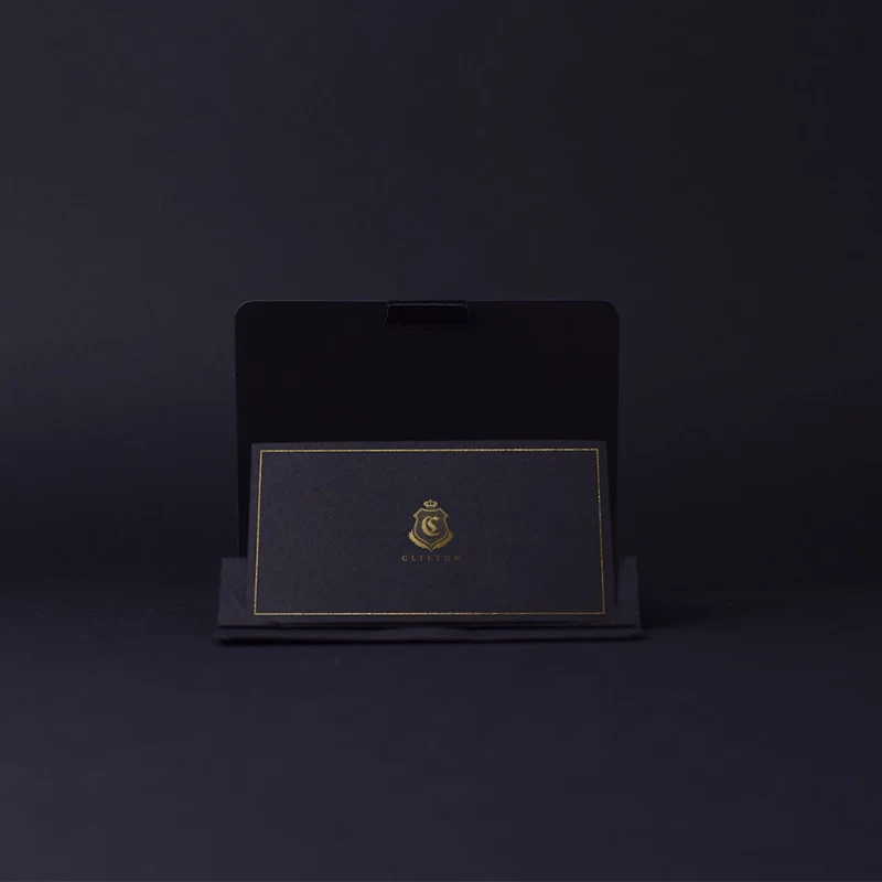 Sobres Black Small Gift Card Hotel Key ID Card Holder Mini Paper Envelope VIP Credit Card Custom Logo Foldable Envelope Boxes