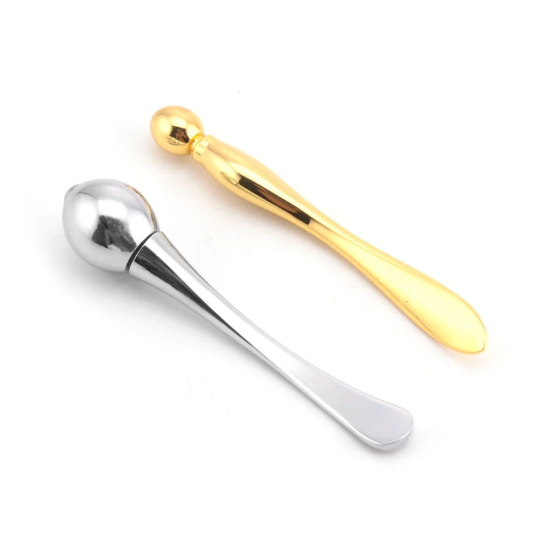 
Mini Cosmetic Eye Cream Mixing Spatula Metal Spoon 