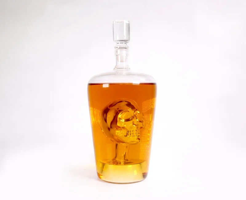 Wholesale clear 1000 ml decanter glass whiskey glass decanter With Two Glasses