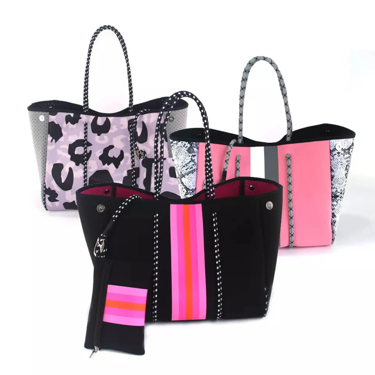 Yiwo wholesale high-quality leisure sports neoprene bucket bags neoprene bags women handbags tote neoprene bag tote