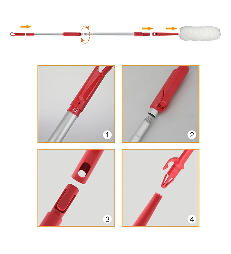 BOOMJOY car microfiber flexible duster household handle duster