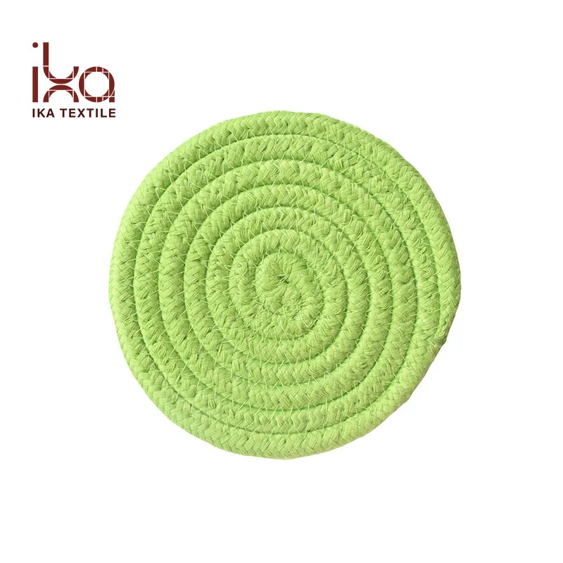 Kitchen Pot Holders Dinner Cotton Thread Weave Round Tables Mats Dining