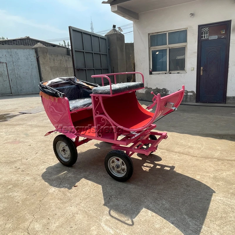 Beautiful pony carriage/Luxurious Princess Wedding Cinderella Carriage Cheap Price 2 wheels Pony cart