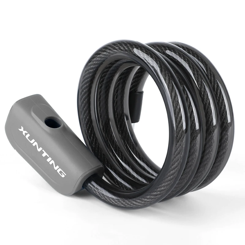 XUNTING 68/108cm Bicycle Cable Lock Security Anti-theft Durable Retractable Portable Motorcycle Bike Cable Lock With Keys