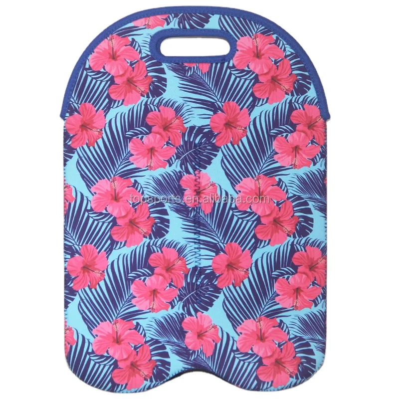 Factory Directly Sublimation Printing Neoprene Two Sets Wine Tote Bags