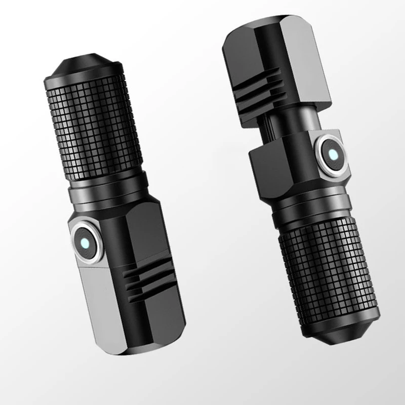 Mini Waterproof Type-C Torch Rechargeable Zoom Fishing Lantern Xhp50 Led EDC Flashlight Powerful Tactical Flash Light