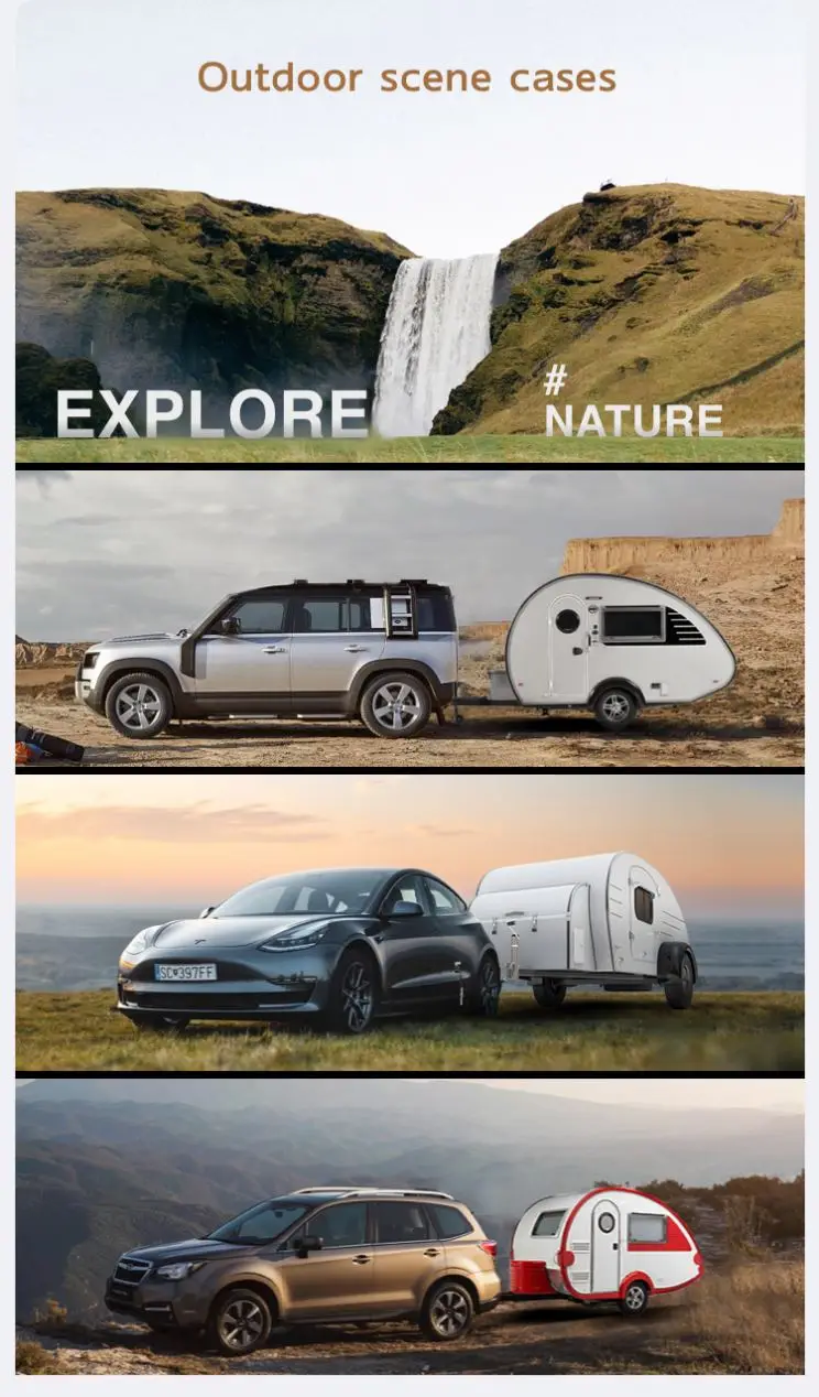 High Quality Small Camping Trailer Small Rv Caravan Offroad Teardrop Camper Trailers With Single Axle