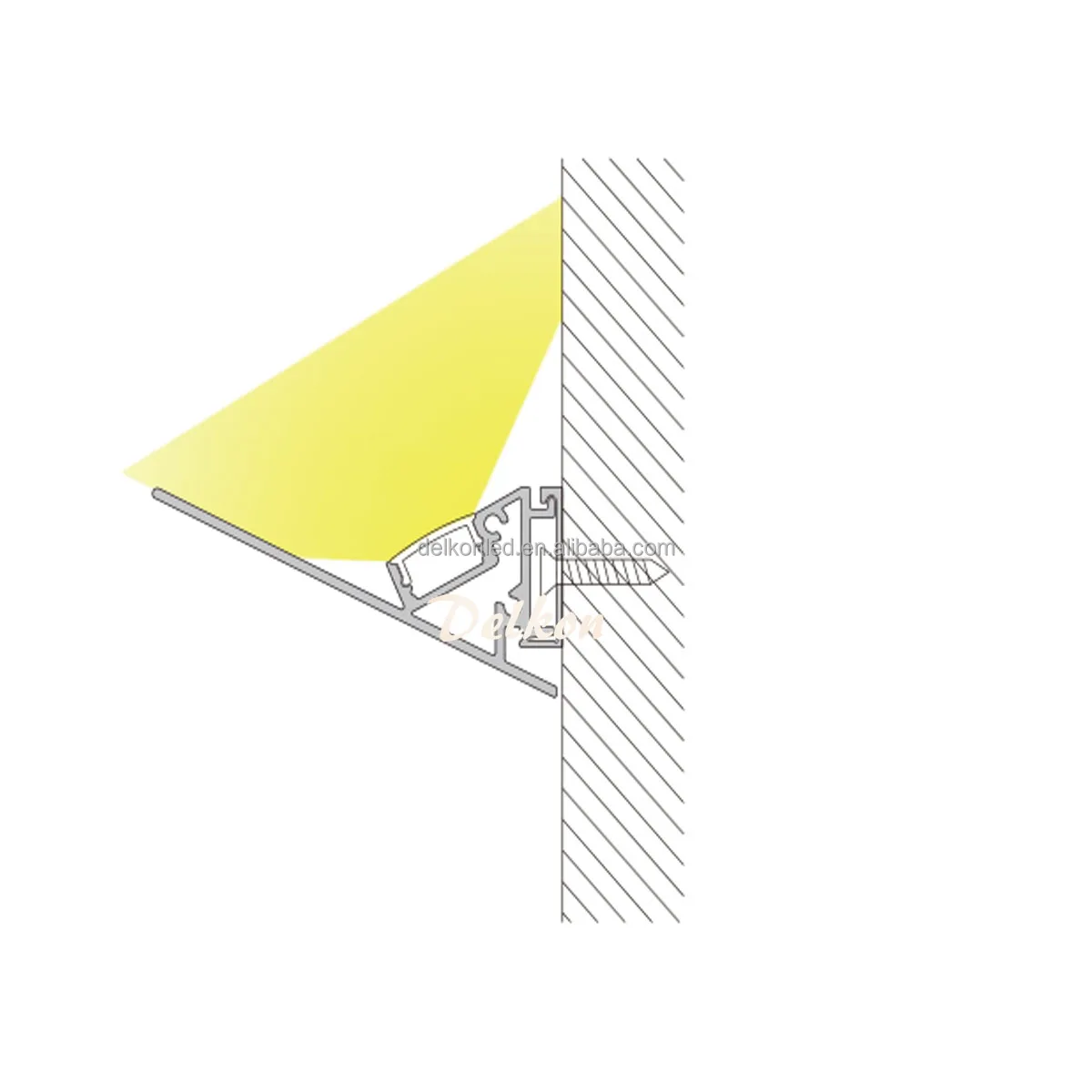 68*30mm Delkon Architectural Aluminum LED Channel Profile for 12mm Width LED Strip