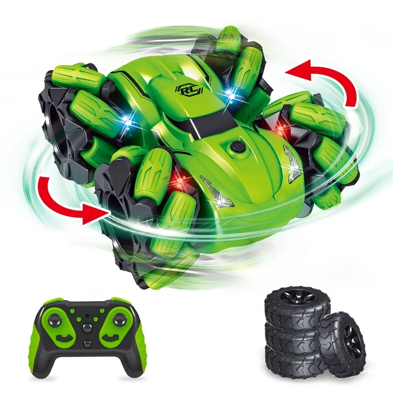 2021 новые продукты YT6609 2 в 1 2,4G Радиоуправляемая машина с красочными огнями 4wd радиоуправляемая трюковая Радиоуправляемая машина