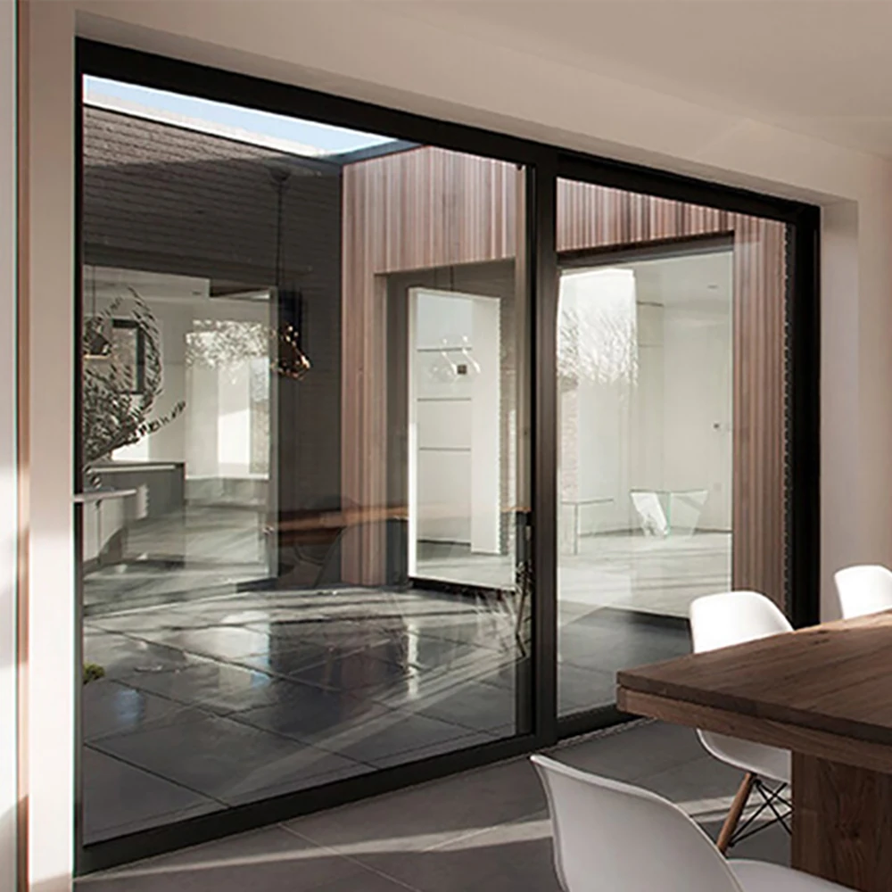 Windproof Interior Door Aluminum Aluminium Double Glazed Lowes Sliding Glass Patio Doors Price For Home