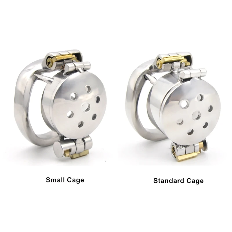 Stainless Steel Dual Locks Male Chastity Device Cock Cage Sex Toys with Silicone / Metal Tube
