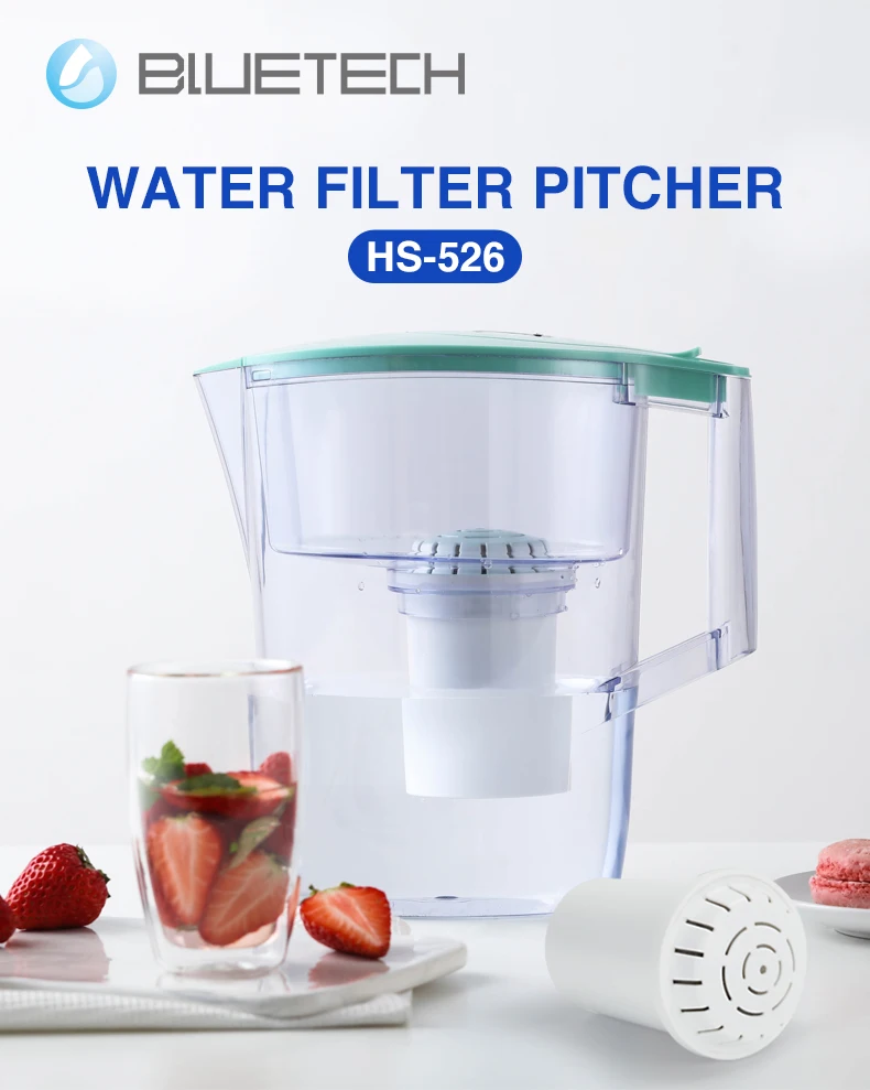 Bpa Free Activated Carbon Alkaline Purifier 3.5L 10 Cup Cartridges Replacement Water Filter Pitcher Jug With Filter