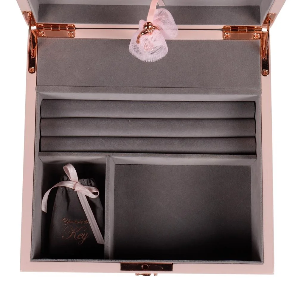 Luxury Wooden Musical Gift Jewelry Storage Box With mirror