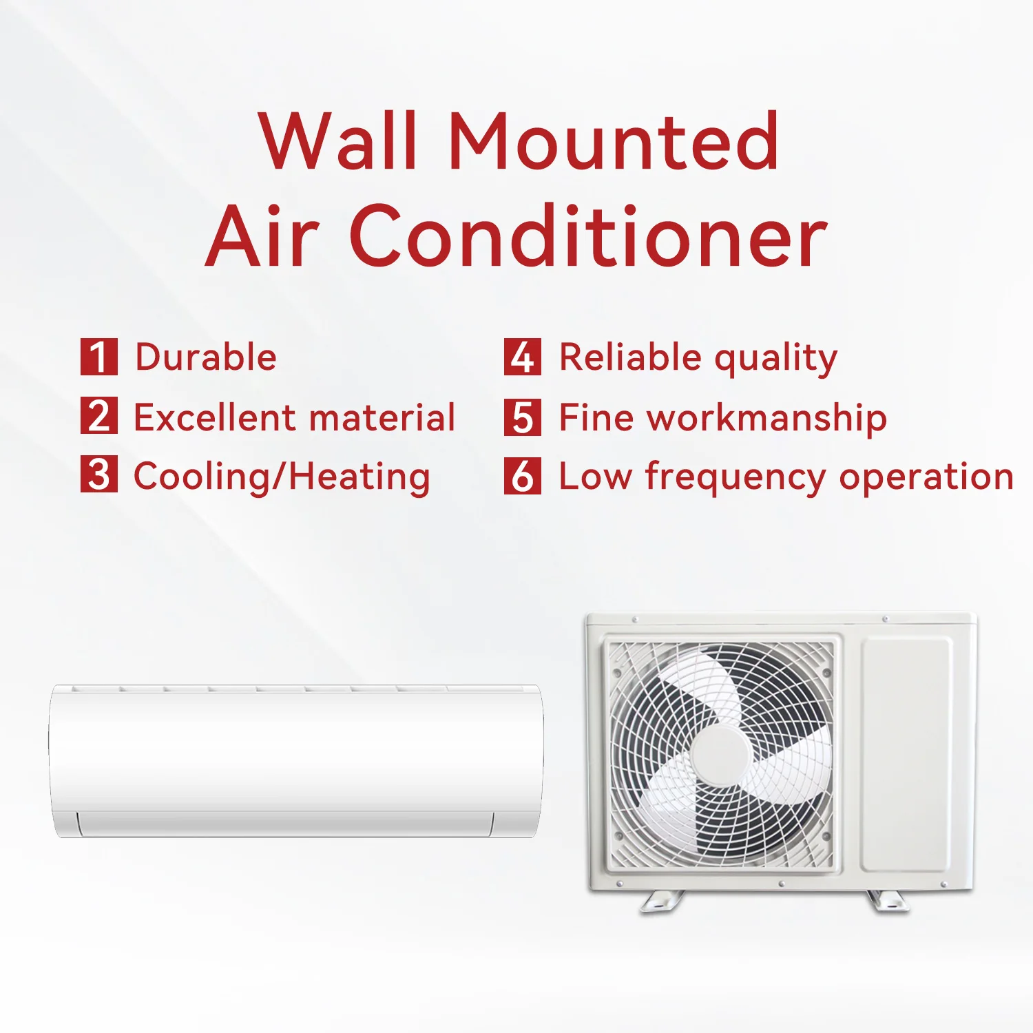 Hybrid Solar Power Air Conditioner Split Unit 12000Btu 18000Btu 24000Btu Air Conditioning System