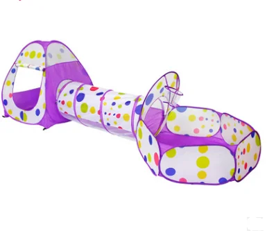 indoor and outdoor 3 in 1 pop up playhouse for children play tent with tunnel