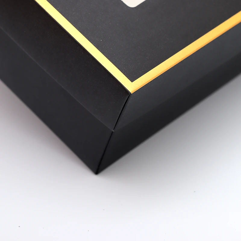 Изготовленный по индивидуальному заказу Черная бумажная подарочная картонная коробка прозрачное тиснение окна матовое ламинирование УФ-покрытие для фоторамки упаковка