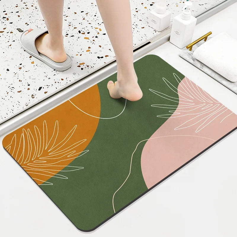 Прямоугольный Быстросохнущий коврик для ванной