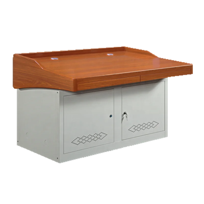 Wholesale Price Peach Wood Texture Office Desk Command Center Monitor Console Table Furniture Security Operations Tables