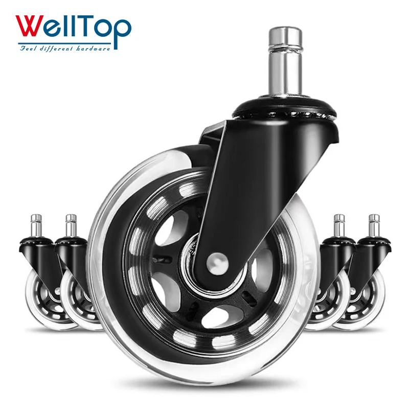 New Arrivals Furniture Accessories Hardware 2 2.5 3 Inches PU Swivel Caster Wheel Chair Caster Wheels Caster Wheel for Furniture