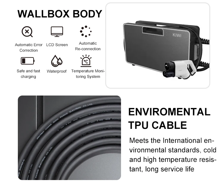 Reverse Connection Protection Dc Lcd Display 7Kw Ev Electric Car Charging Station