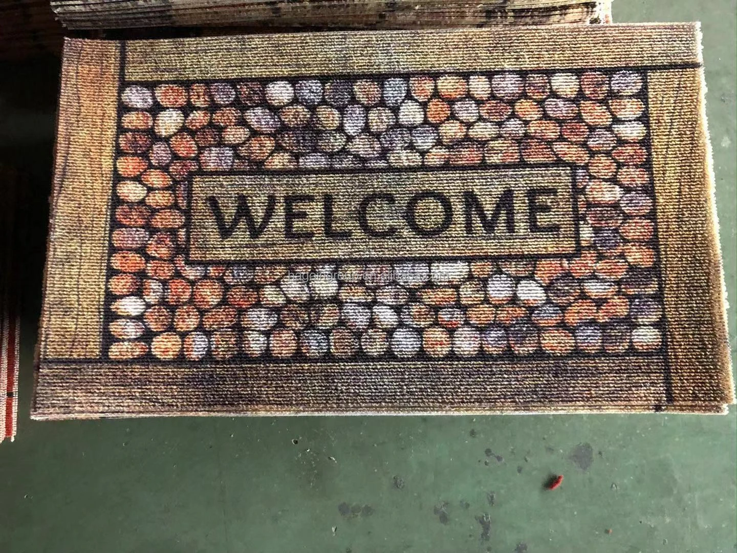 Various patterns Welcome printed door mat Carpet with PVC Backing