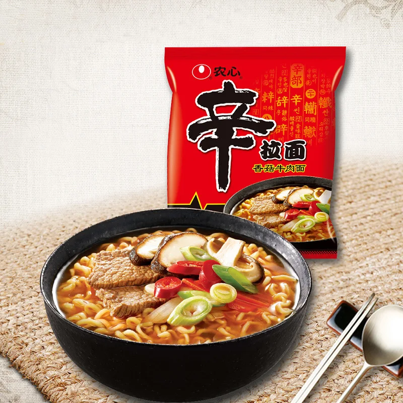 Оптовая продажа корейский рамен Nongxin пряный из капусты с различными вкусами