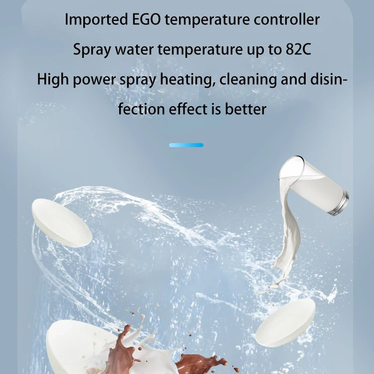 Fully Automatic Dishwasher with Countertop Kitchen Commercial Stainless Steel Dishwasher