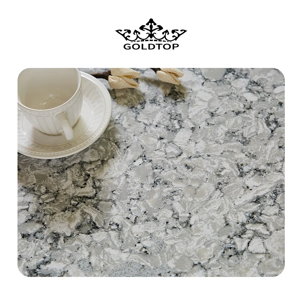Goldtop OEM/ODM Quartzo design home luxury quartz table top quartz countertop price 3088 Winky artificial quartz countertop