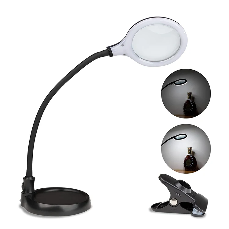 Led Portable Table Cosmetics Eyelash Extension Salon Furniture Magnifier Glass Light Beauty Salon Equipment Magnifying Lamp