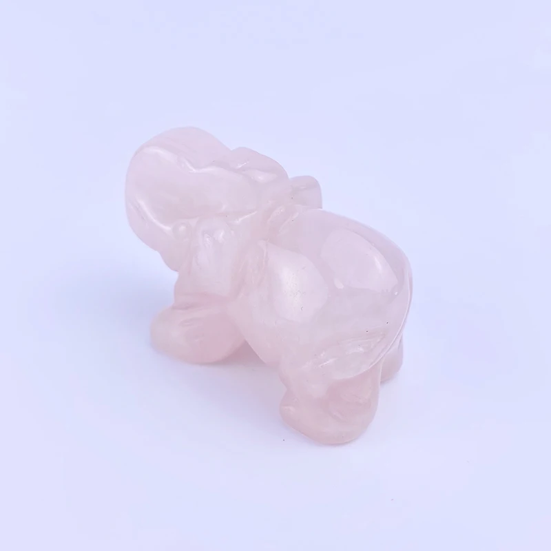 Crystal gemstone powder rose quartz crystal animal statue custom crystal craft gift decorations stone agate carving pieces