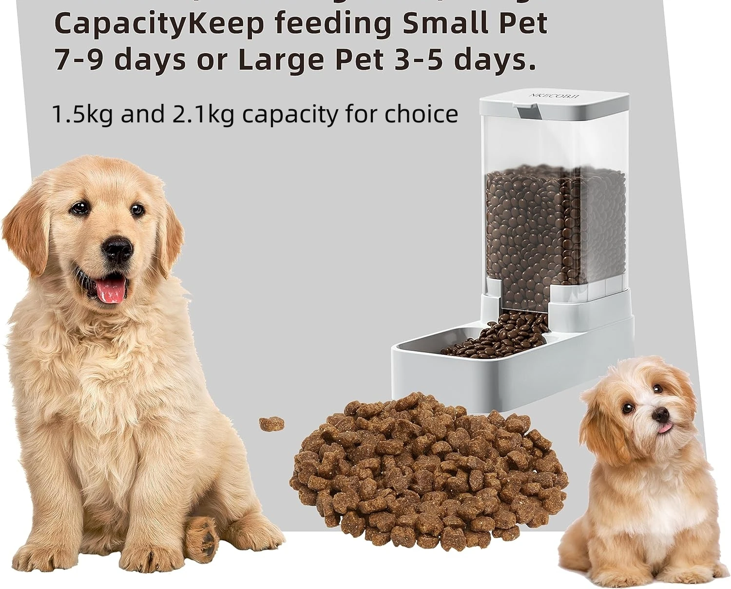 Custom Alimentateur pour animaux Gravity automatic pet Feeder Pet Food Dispenser pet Food Storage Bucket dispenser