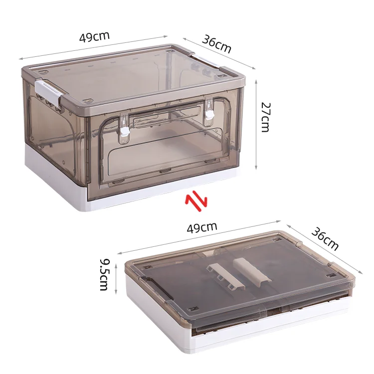 Sesame Foldable Storage Box Clear Waterproof Dustproof Wholesale Price Storage Box Plastic Folding